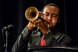 Man playing trumpet.